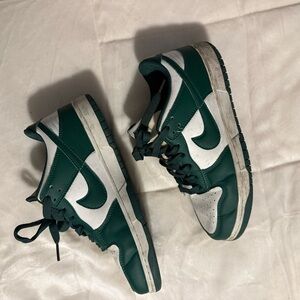 Nike Green and White Sneakers
